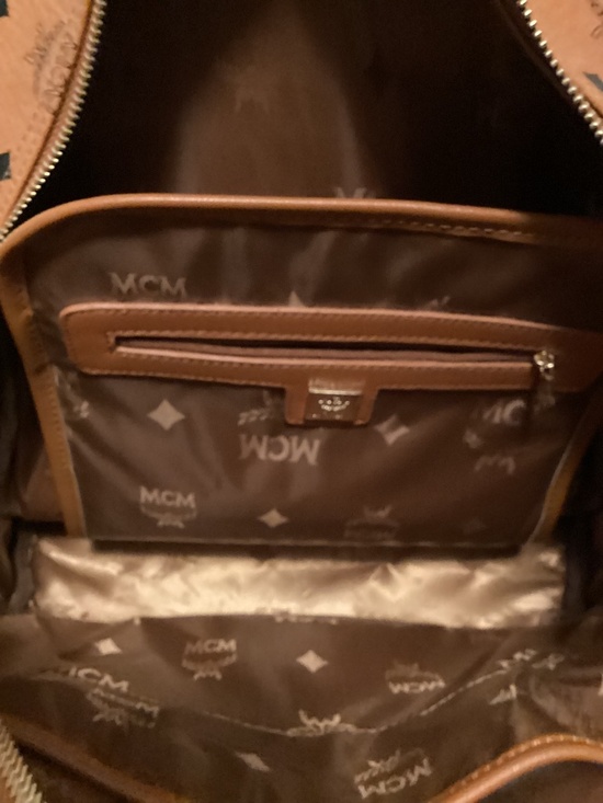 MCM  Munchen F 6025 cognac backpack with metal studs New other authentic